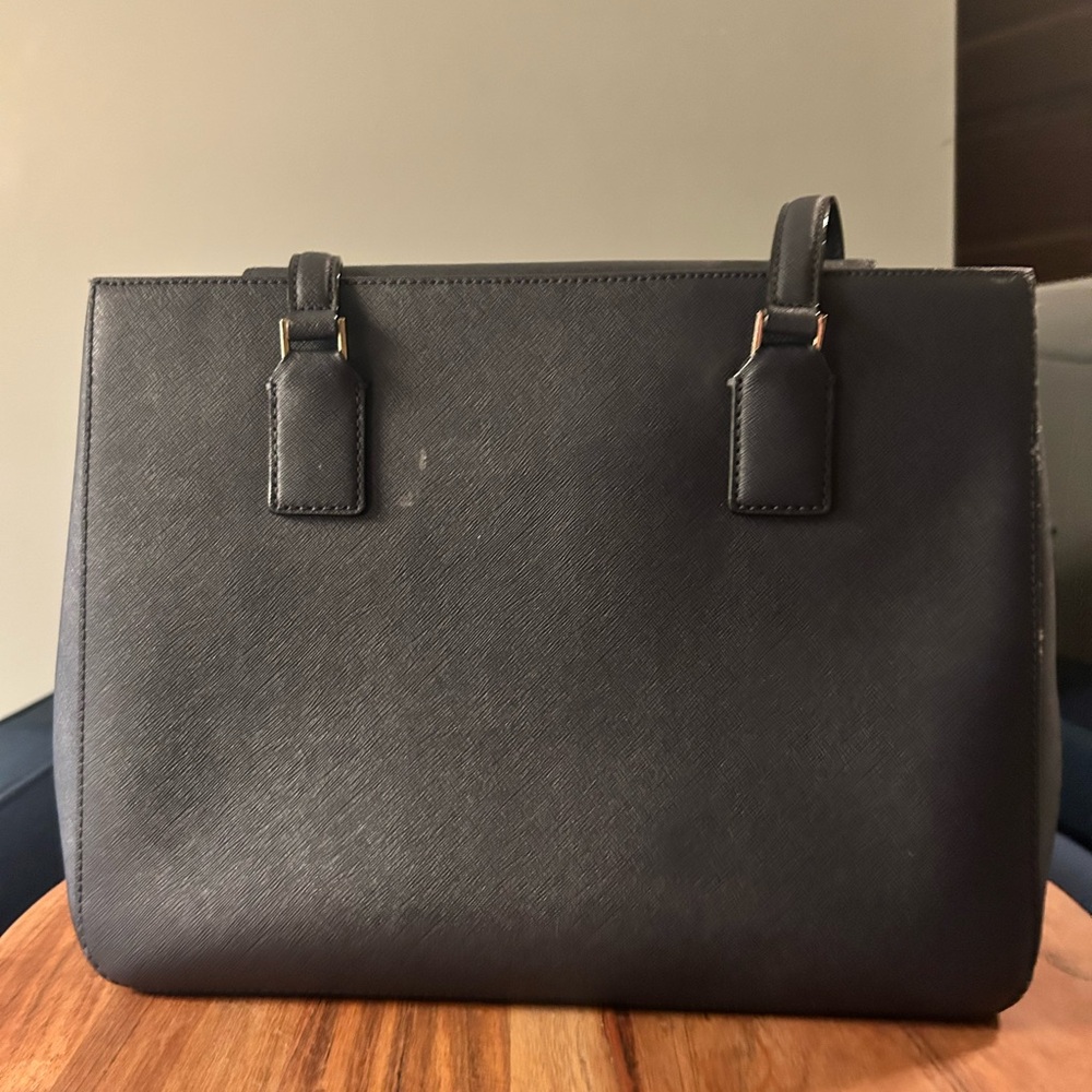 Kate Spade Navy Blue Structured Tote - Picture 3 of 6